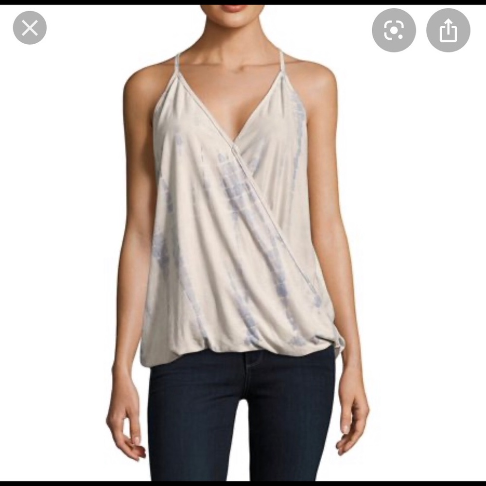 ⚡️Design lab faux suede tie die top size small NWT